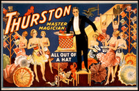 Thurston Master Magician Vintage Magic Show Artistic Poster