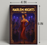 Harlem Nights Jazz Club Scene Music or Concert Poster