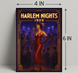 Harlem Nights Jazz Club Scene Music or Concert Poster