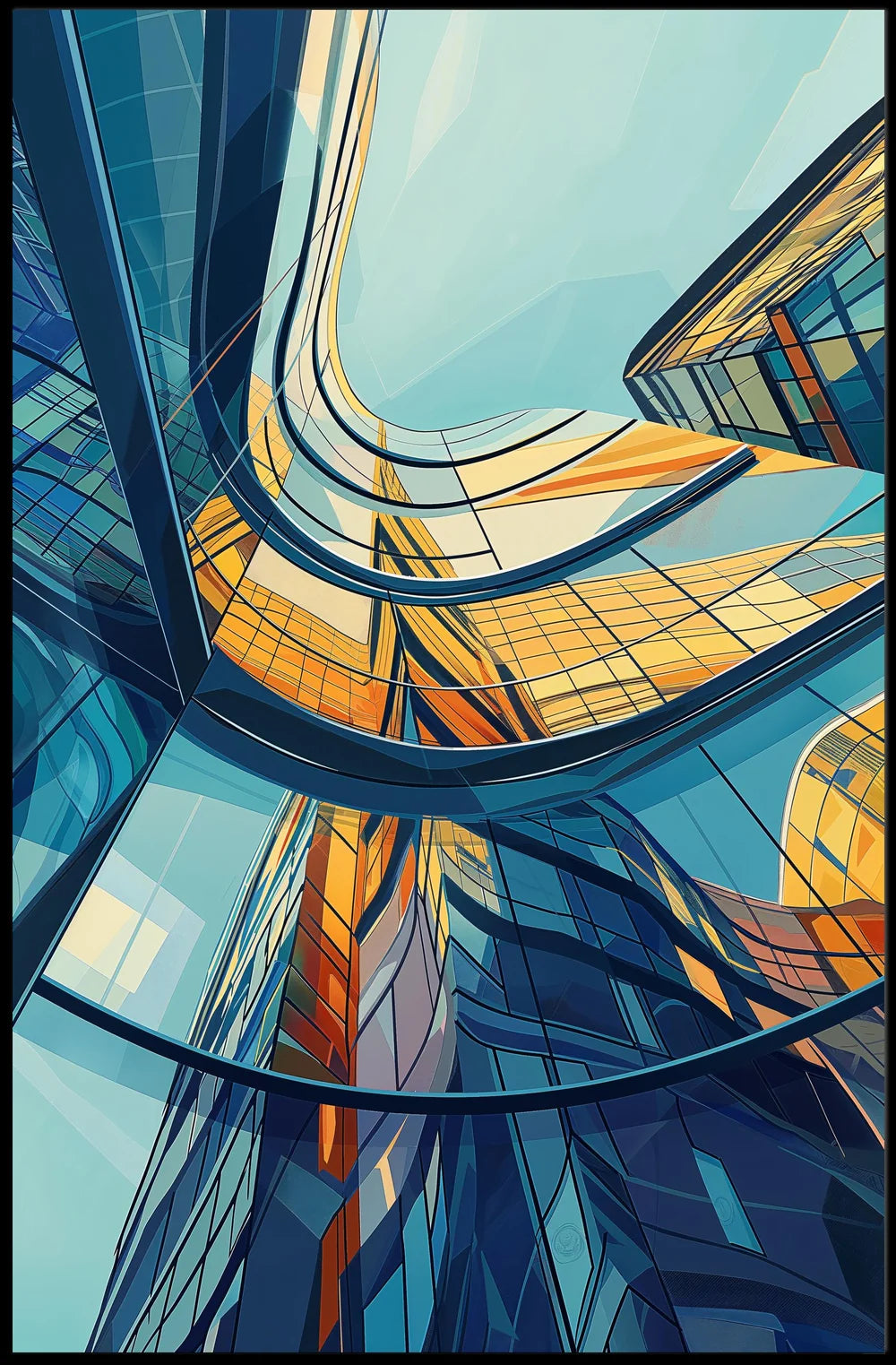 Abstract Timeless Landscape Art Poster