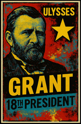 Ulysses S. Grant 18th President of the United States Graffiti Pop Art Poster