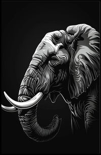 Majestic Elephant Illustration Poster