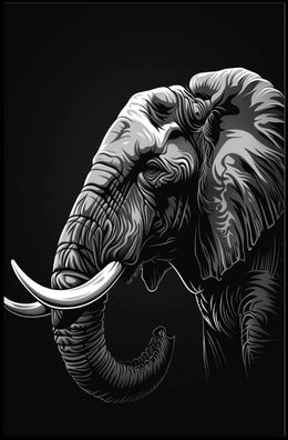 Majestic Elephant Illustration Poster