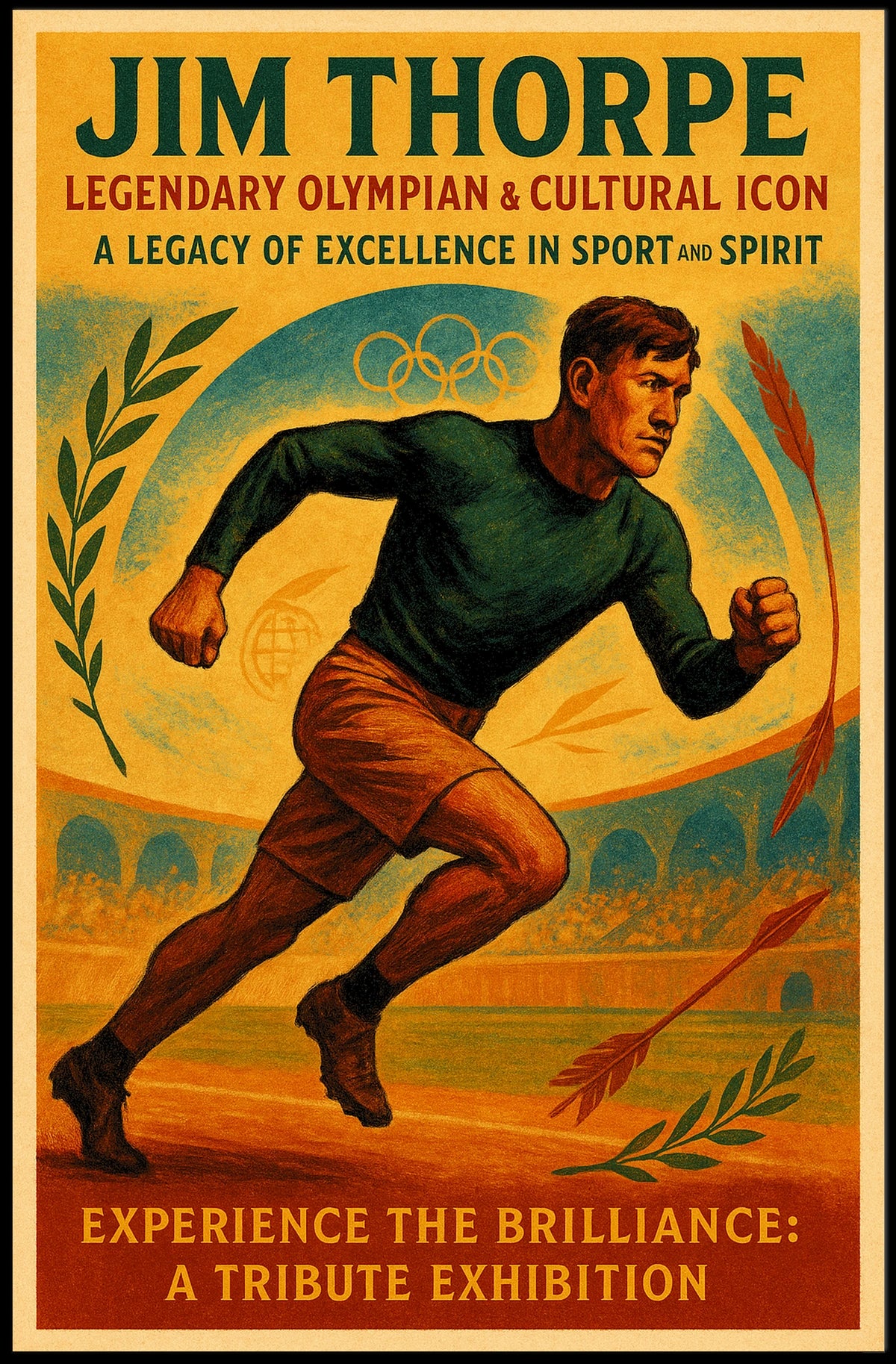 Jim Thorpe Legendary Olympian Cultural Icon Jim Thorpe Poster