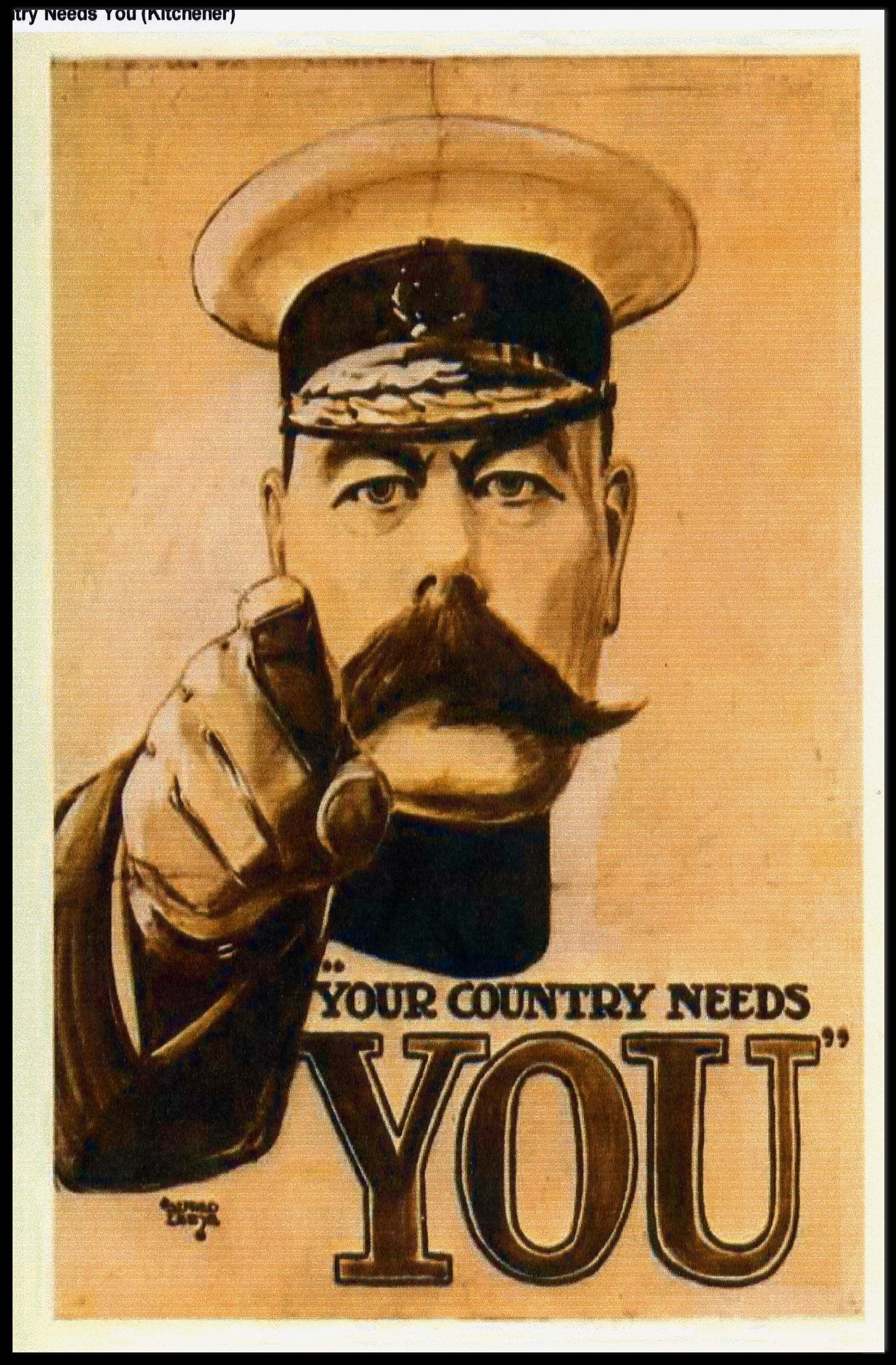 Vintage Military 'Your Country Needs You' Recruitment Poster