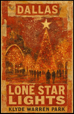 Dallas Lone Star Lights Poster