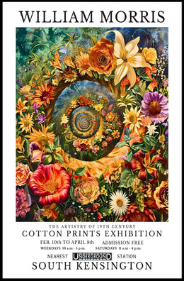 William Morris Cotton Prints Exhibition Poster