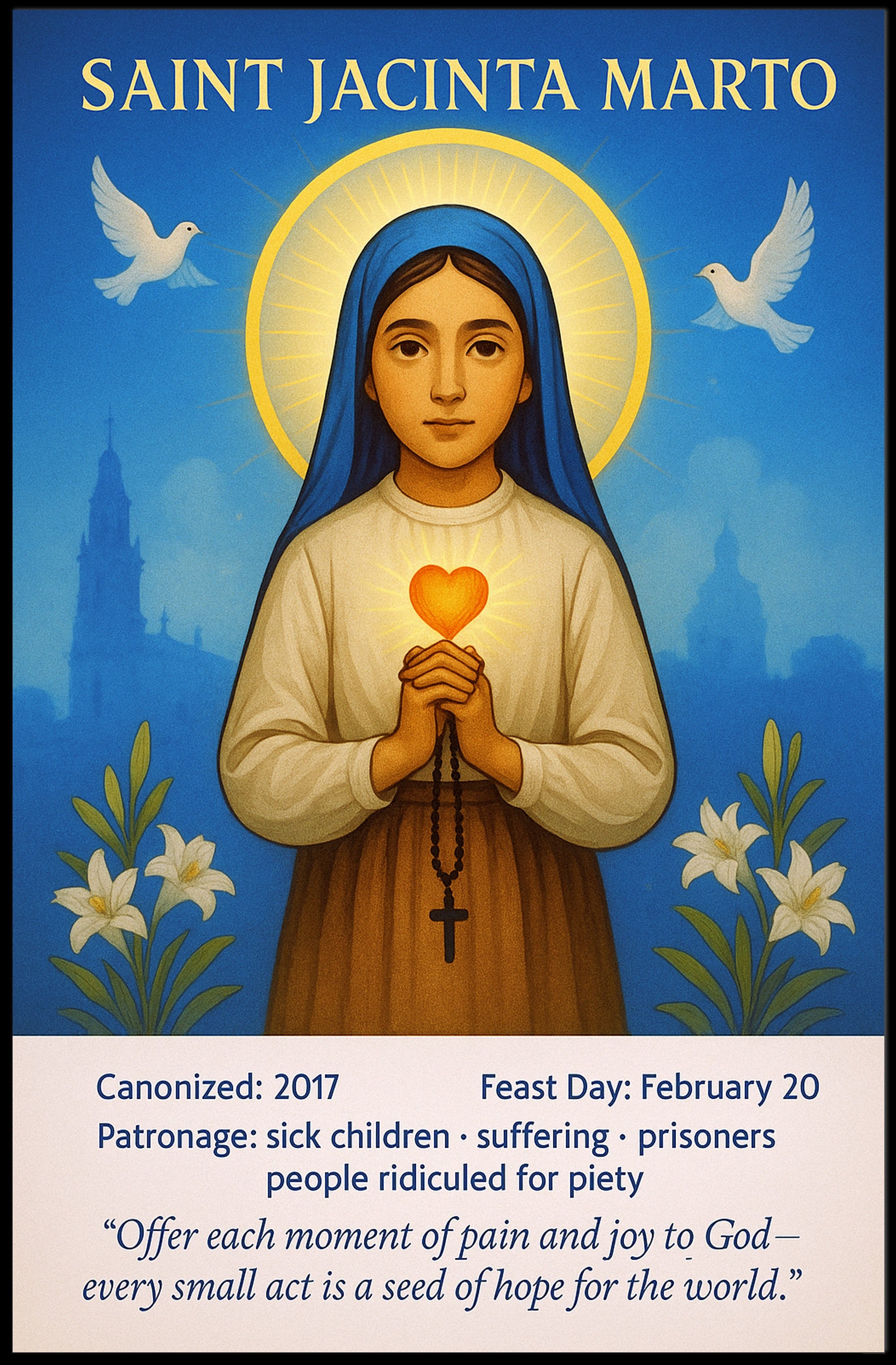 Saint Jacinta Marto Poster PosterGoat