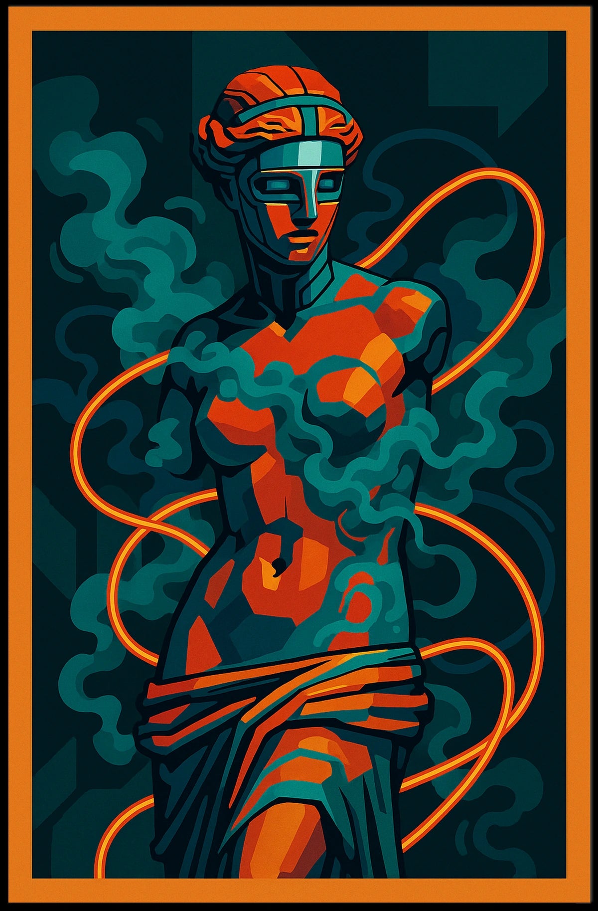 Stylized Venus de Milo Modern Art Abstract Poster