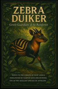 Zebra Duiker Gentle Guardians of the Rainforest Poster