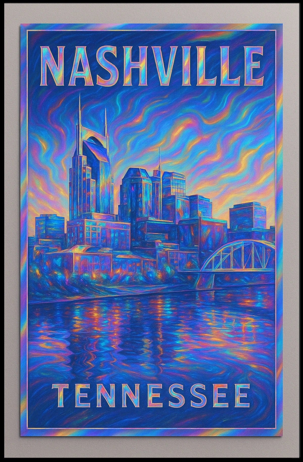 Nashville Skyline Art Poster