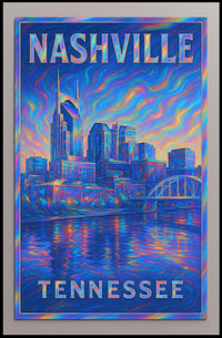 Nashville Skyline Art Poster