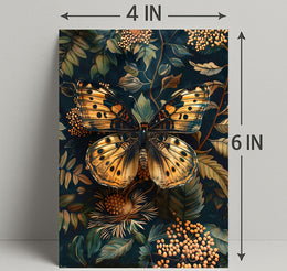 Butterfly Elegance: Ornate Art Nouveau Animal Poster