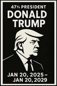 Donald Trump Legacy Power Minimalist Patriotic Iconic Leader Portrait Bold Timeless Poster