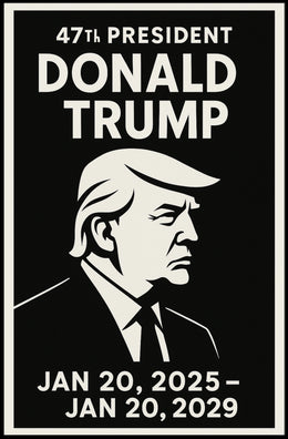 Donald Trump Legacy Power Minimalist Patriotic Iconic Leader Portrait Bold Timeless Poster