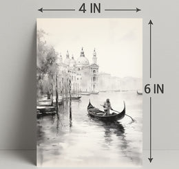 Gondola On A Venetian Canal Poster