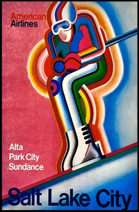 Skiing in Salt Lake City Poster