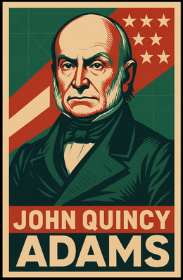 John Quincy Adams Historic Portrait Realism Patriot Poster