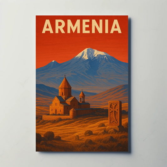 Armenia's Enchanting Heritage Vintage Travel Poster