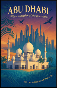 Abu Dhabi Harmony: A Cultural and Heritage Poster