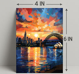 Vibrant Cityscape At Sunset Poster