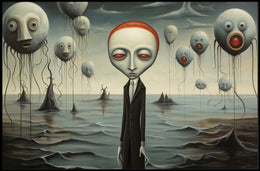 Eerie Surrealism: Dreamy Otherworldly Art Poster - Artistic Poster