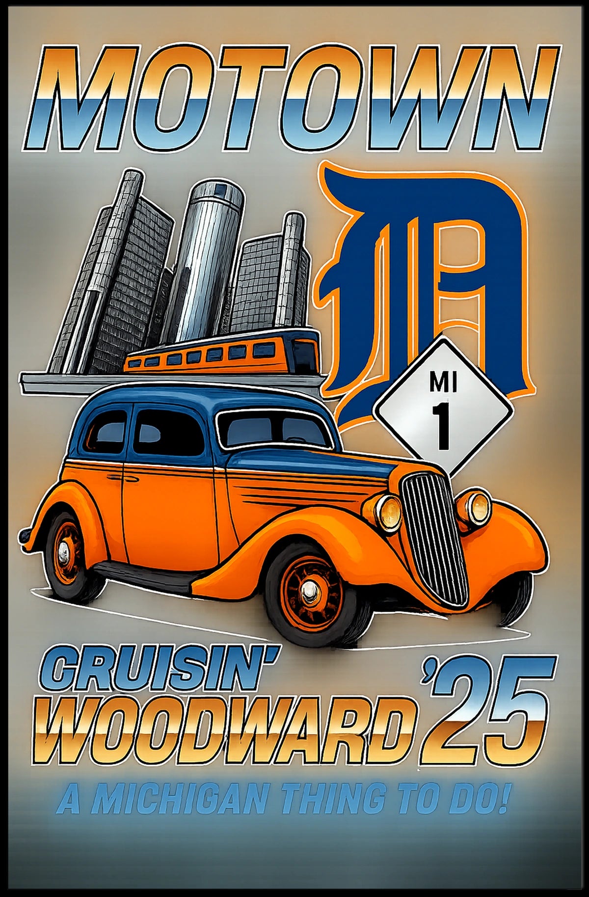 Motown Cruisin Woodward 25 Poster