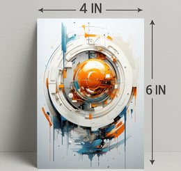 Abstract Technological Sphere Abstract Poster