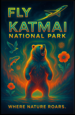 Fly to Katmai National Park Wall Art Print