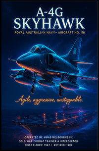 A-4G Skyhawk Cold War Military Recruitment Poster