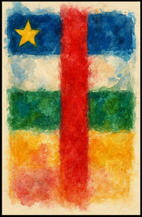 Watercolor Flag Art Wanderlust Poster