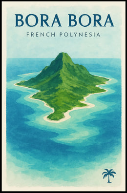 Bora Bora Tropical Island Travel Poster PosterGoat