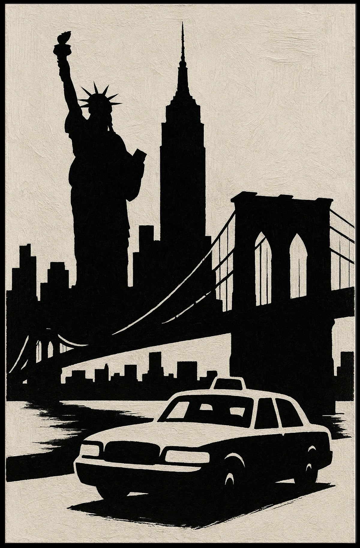 Iconic New York Silhouette Poster