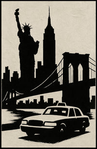 Iconic New York Silhouette Poster