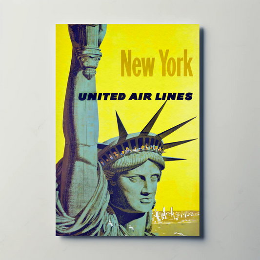 United Airlines New York Travel Poster (1960)
