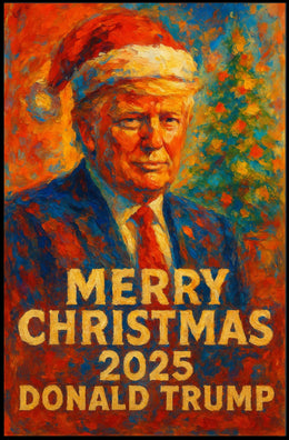 Merry Christmas 2025 Donald Trump Political Propaganda Poster