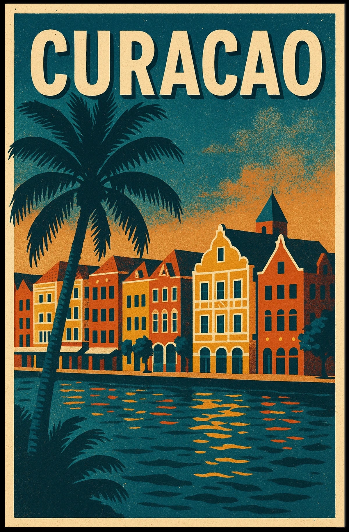 Curacao Travel Poster