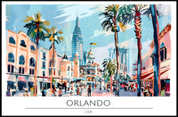 Vibrant Orlando Poster PosterGoat