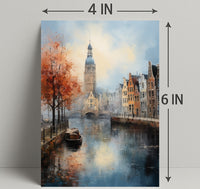 Autumn In A Canal City Poster