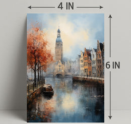 Autumn In A Canal City Poster