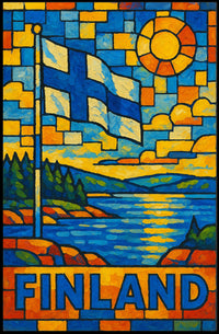 Finland In Vibrant Colors Poster