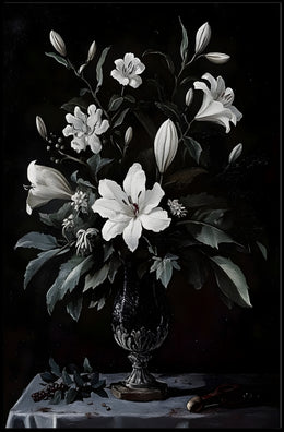 Elegant Still Life Floral Arrangement: Artistic Poster PosterGoat