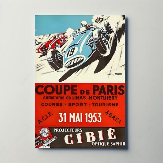 Coupe de Paris – 1953 Race Poster