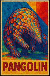 Vibrant Pangolin Poster
