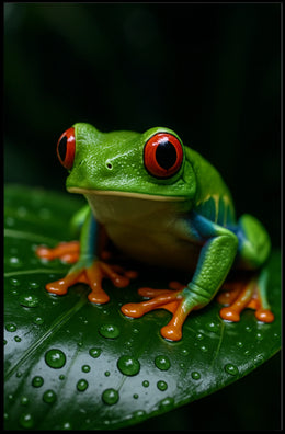 Vibrant Rainforest Frog Poster