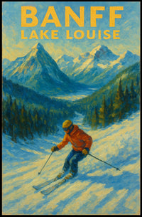 Banff Lake Louise Ski Adventure Poster