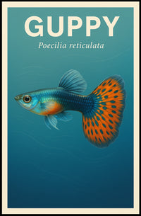 Guppy Poecilia reticulata Poster