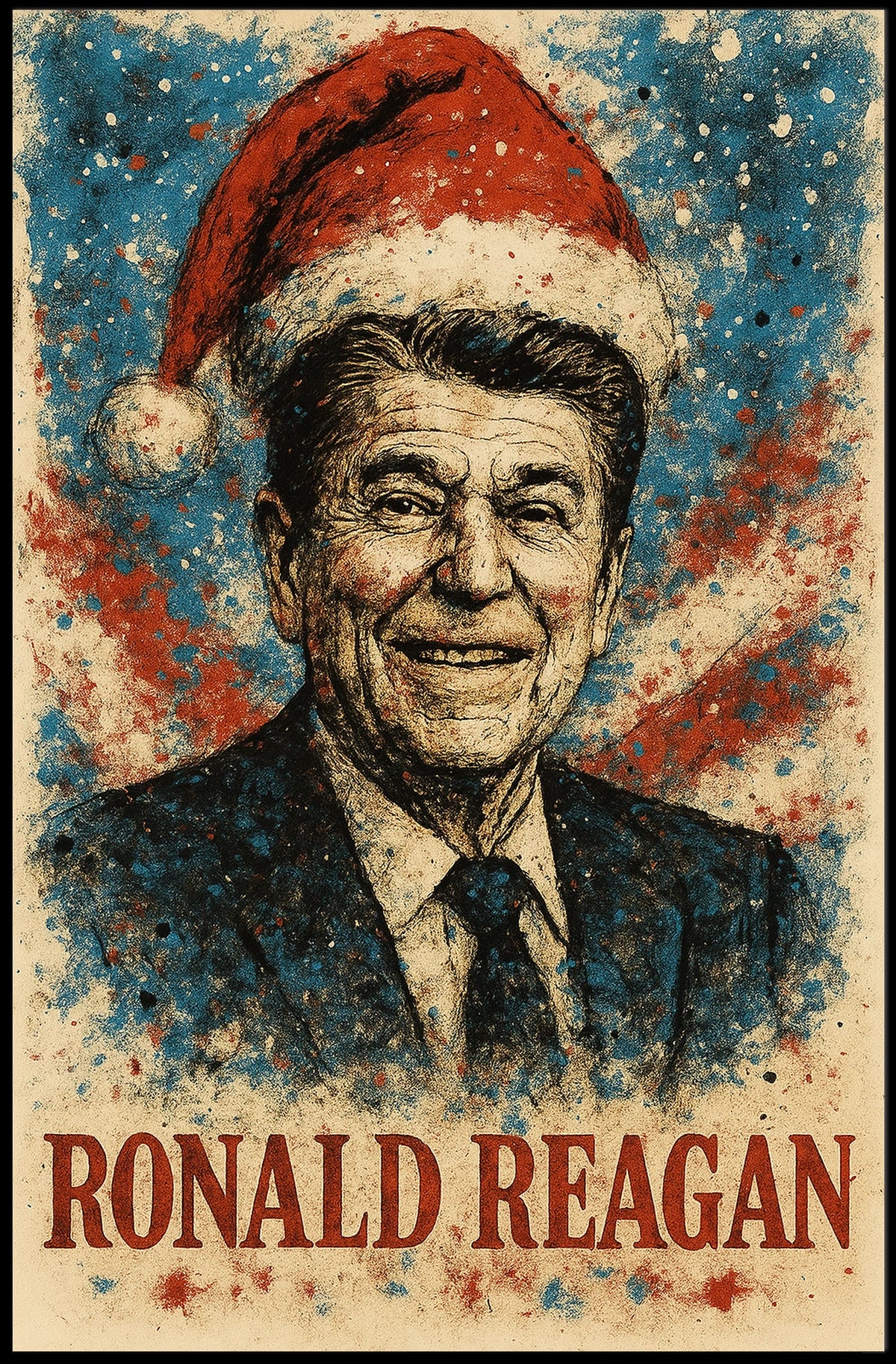 Ronald Reagan 40th President of the United States Christmas SeriesPoster