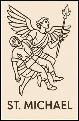 St. Michael Archangel Modern Art Poster