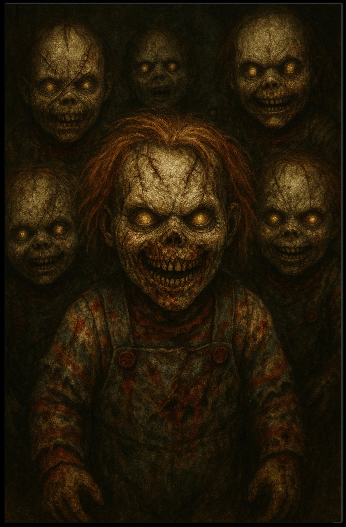 Creepy Dolls In The Shadows Poster